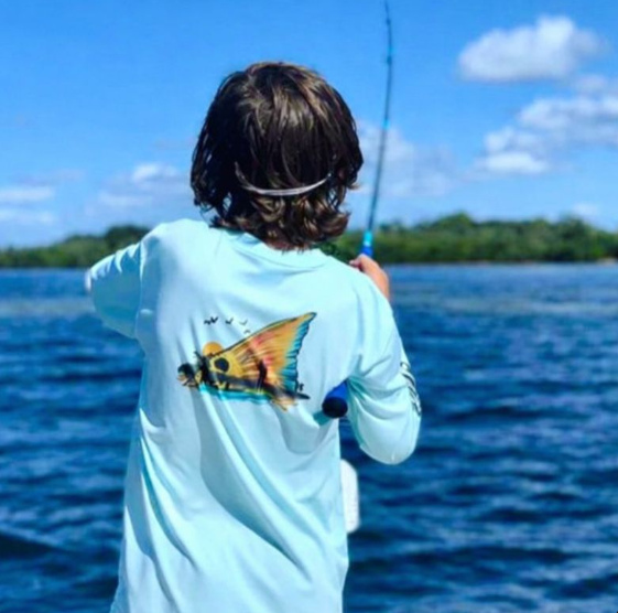 Kids Fishing T-Shirt Long Sleeve Performance Shirt