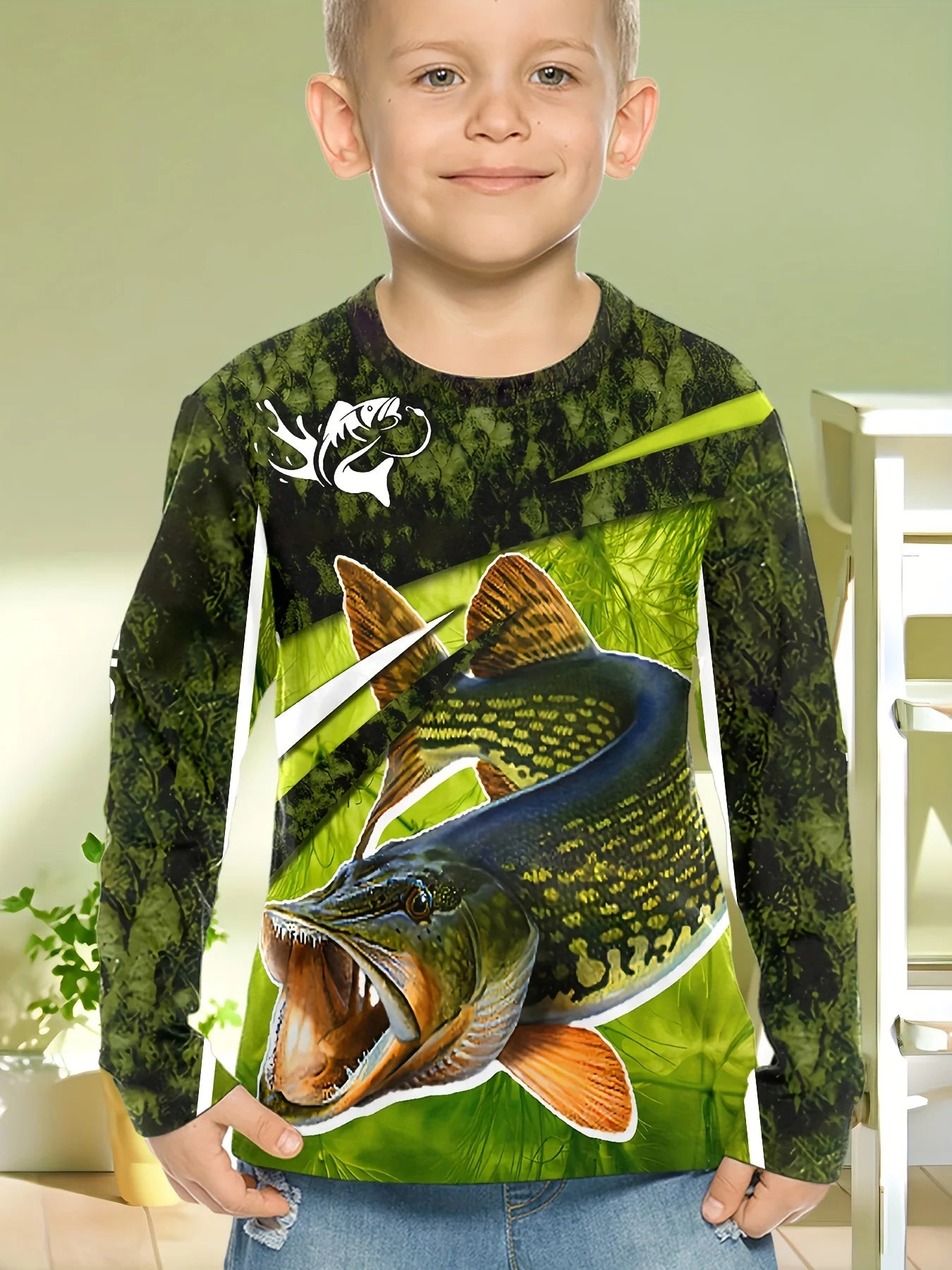 Stylish 3D Fish Print Kids Boys Clothes T-Shirts for Boys
